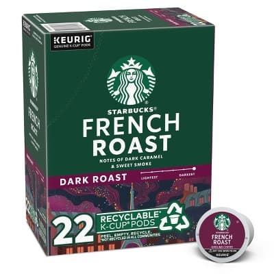 Starbucks Keurig French Roast Dark Roast Coffee Pods - 22 K