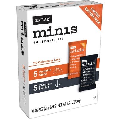 Rxbar Pumpkin Spice &#38; Chocolate Sea Salt Mini Protein Bars