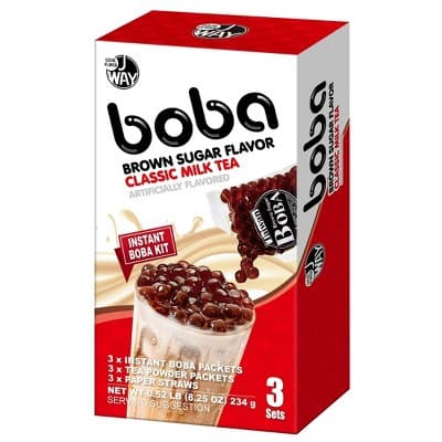 J Way Instant Boba Kit Classic Milk Tea Black Tea Variety