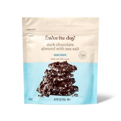 Dark Chocolate Almond With Sea Salt Bark Crisps Candy - Favorite Day&#8482;