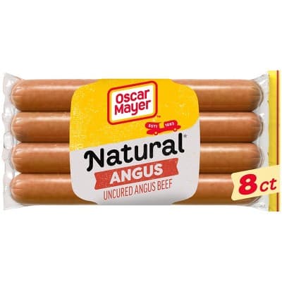 Oscar Mayer Selects Beef Franks Smoked Uncured Angus Bun Length