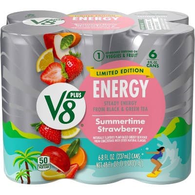 V8 +Energy Summertime Strawberry Energy Drink