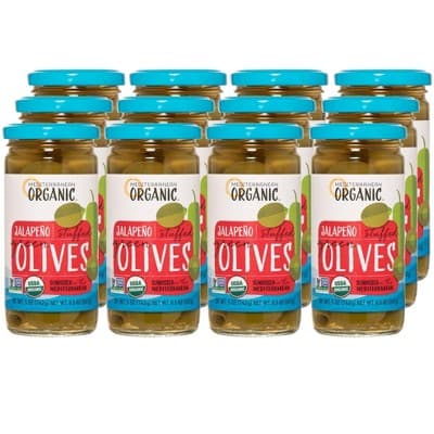 Mediterranean Organic Jalapeno Stuffed Green Olives