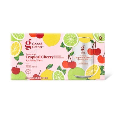 Tropical Cherry Sparkling Water - Oz Cans - Good & Gather&#8482;