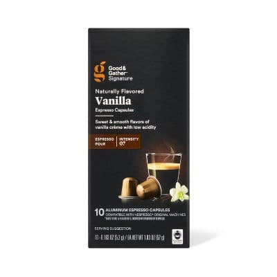 Signature Naturally Flavored Vanilla Espresso Pods Espresso Roast Coffee - Good &#38; Gather&#8482;
