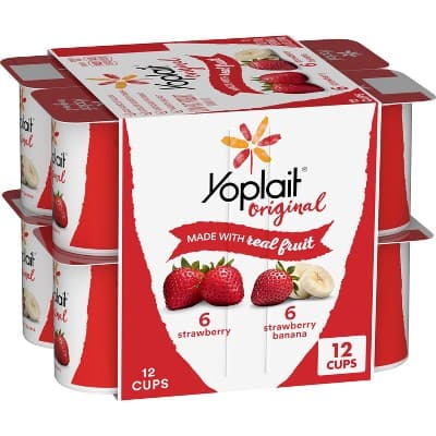 Yoplait Original Strawberry Banana Low Fat Yogurt