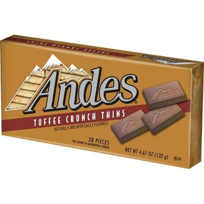 Andes Holiday Toffee Crunch Thins Chocolates