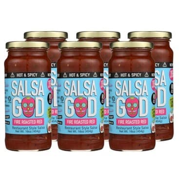 Salsa God Fire-Roasted Red Hot & Spicy Salsa