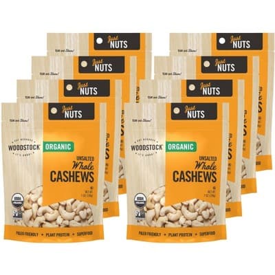 Woodstock Unsalted Whole Cashews