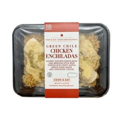 Bally Plus Green Chile Chicken Enchiladas