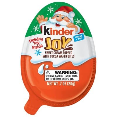 Kinder Joy Holiday Chocolate Egg (Colors May Vary)