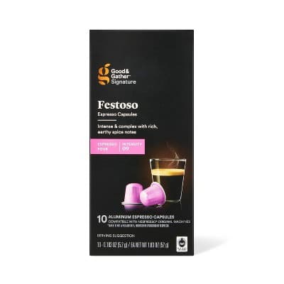 Signature Espresso Intensity 9 Festoso Pods Espresso Roast - Good &#38; Gather&#8482;