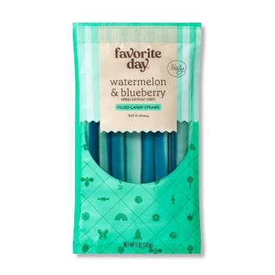 Filled Candy Straws Watermelon &#38; Blueberry - Favorite Day&#8482;