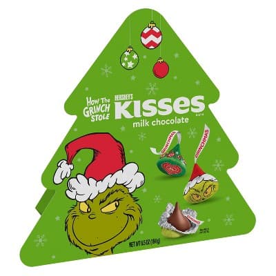 Hershey&#39;S Kisses Grinch Milk Chocolate Holiday Candy Tree Gift