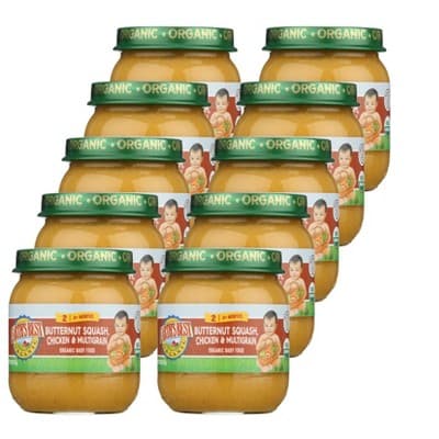 Earth'S Best Organic Butternut Squash, Chicken And Multigrain Baby Food 6+ Months