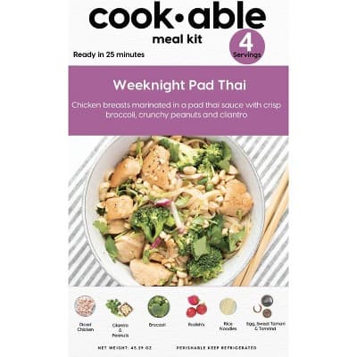 Cookable Weeknight Chicken Pad Thai With Vegetables Meal Kit - Serves 