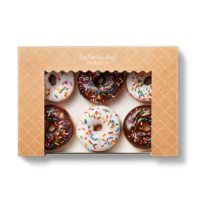 Favorite Day Iced Sprinkle Raised Donuts Variety