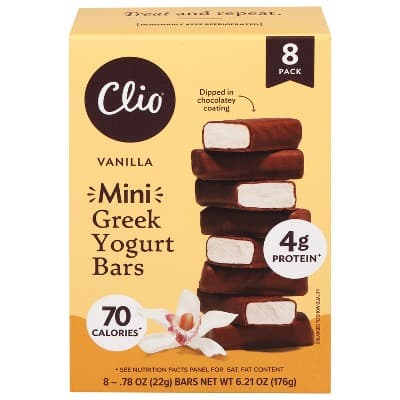 Clio Snacks Vanilla Greek Yogurt Mini