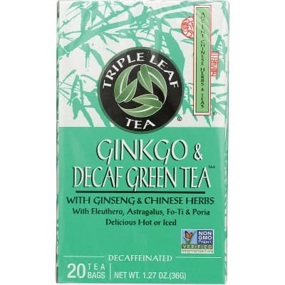 Triple Leaf Tea Ginkgo & Decaf Green Tea