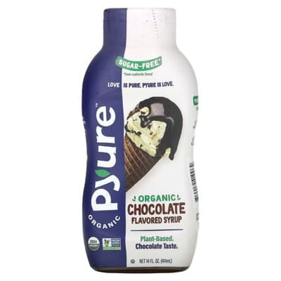 Pyure Organic Chocolate Flavored Syrup, Keto, 0 Sugar