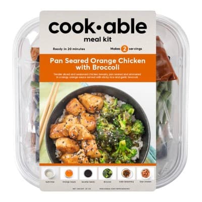 Cookable Meal Kit Pan Seared Orange Chicken With Broccoli