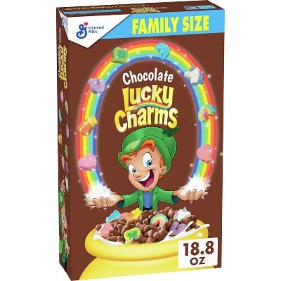 Lucky Charms Chocolate Cereal Family Size - General Mills