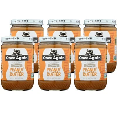Once Again Natural Unsweetened Creamy Peanut Butter