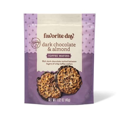 Single Serve Dark Chocolate &#38; Almond Toffee Wafers - Favorite Day&#8482;