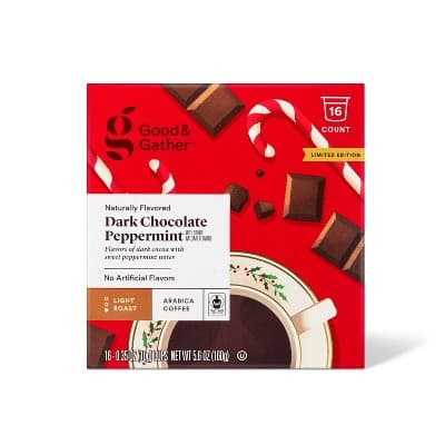 Dark Chocolate Peppermint Single Serve Light Roast Coffee - Good &#38; Gather&#8482;