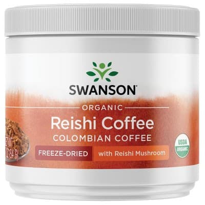 Swanson Organic Reishi Coffee Colombian - Freeze-Dried W/Reishi Mushroom Jar