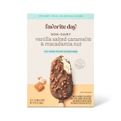 Favorite Day Non-Dairy Vanilla Salted Caramel & Macadamia Nut Oat-Based  Dessert Bars