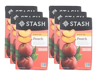 Stash Tea Black Peach Tea -  6/20 Bags
