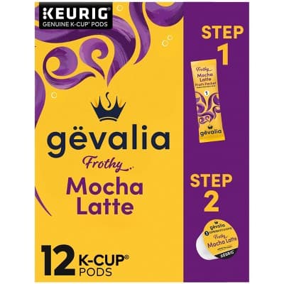 Gevalia Kaffe Mocha Latte Espresso Roast Coffee Single Serve