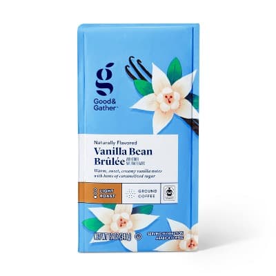 Naturally Flavored Vanilla Bean Brulee Light Roast Ground Coffee - Good &#38; Gather&#8482;