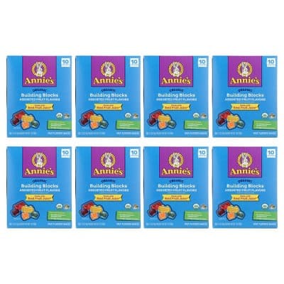 Annie'S Homegrown Organic Building Blocks Assorted Fruit Flavors Fruit Snacks