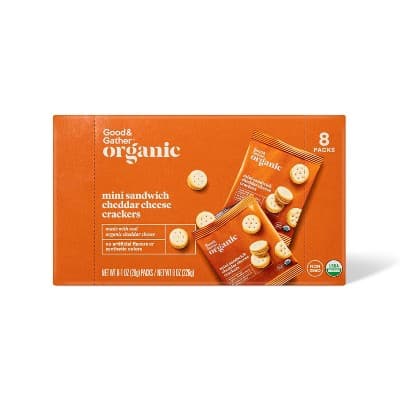 Organic Mini Sandwich Cheddar Cheese Crackers  Good & Gather™