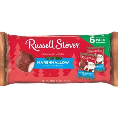 Russell Stover Holiday Milk Chocolate Marshmallow Ornament