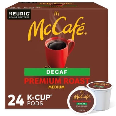  Mccafe Premium Roast Decaf Keurig K-Cup Coffee Pods Decaffeinated Medium Roast