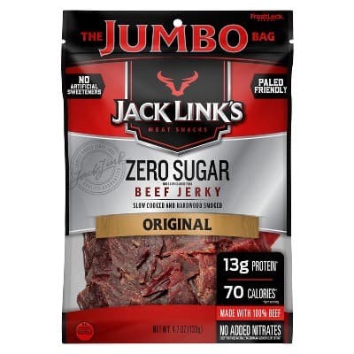Jack Link&#39;S Zero Sugar Original Beef Jerky Jumbo Bag
