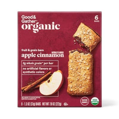 Organic Whole Grain Apple Cinnamon Fruit & Grain Bars - Good & Gather&#8482;