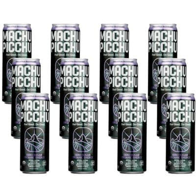 Machu Picchu Organic Pineapple Blueberry Energy Drink Zero Sugar