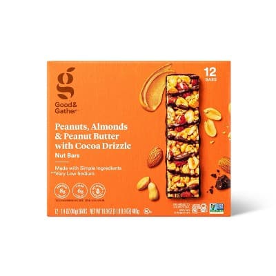 Almonds And Peanut Butter With Cocoa Drizzle Nut Bar - Good & Gather&#8482;