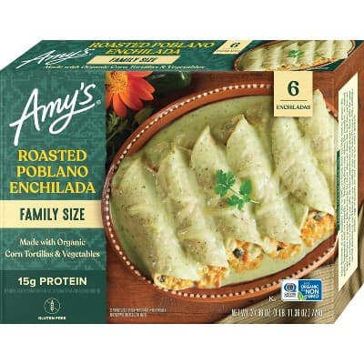 Amy&#39;S Family Size  Roasted Poblano Enchilada