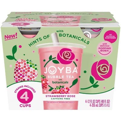 Joyba Strawberry Rose Caffeine Free Bubble Tea
