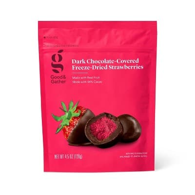 Dark Chocolate Covered Freeze Dried Strawberries - Good &#38; Gather&#8482;