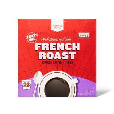 French Roast Single Serve Dark Roast Coffee - Market Pantry