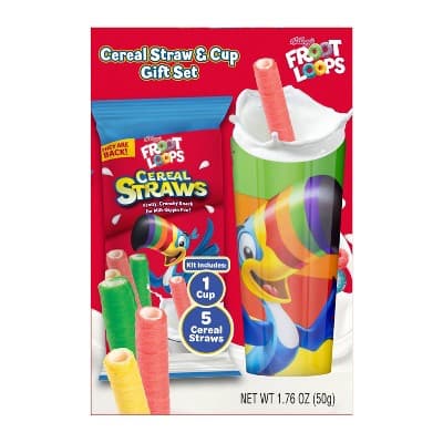 Froot Loop Cereal Straw Gift Set