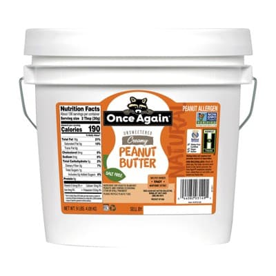 Once Again Natural Unsweetened Creamy Peanut Butter Salt Free