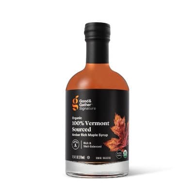Good & Gather Signature Organic 100% Vermont Sourced Amber Rich Maple Syrup
