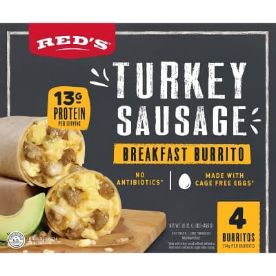 Red&#39;S  Turkey Sausage Breakfast Burrito